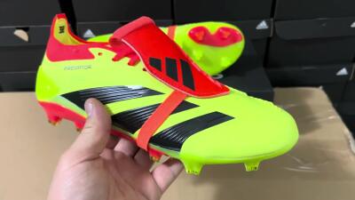 Adidas Predator Elite Foldover Tongue FG Low-Tops Football Boots - Yellow/Black/Red