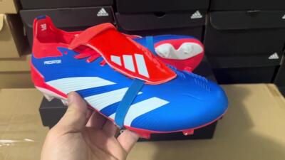 Adidas Predator Elite Foldover Tongue FG Low-Tops Football Boots - Blue/White/Red