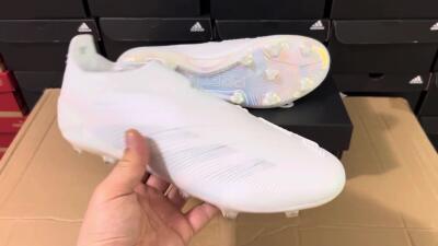 Adidas Predator Elite Laceless FG Low-Tops Football Boots - White/Silver