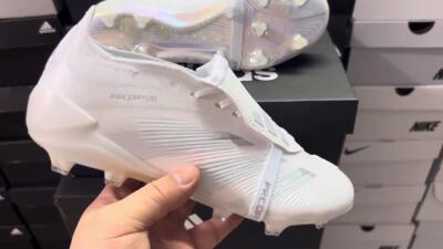 Adidas Predator Elite Foldover Tongue FG Low-Tops Football Boots - White/Silver