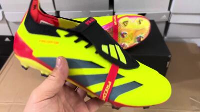 Adidas Predator Elite Foldover Tongue FG Low-Tops Football Boots - Yellow/Black/Pink