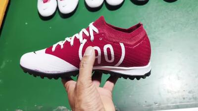 Nike Air Zoom Mercurial Vapor 15 Elite TF Low-Tops Football Shoes - White/Black/Red