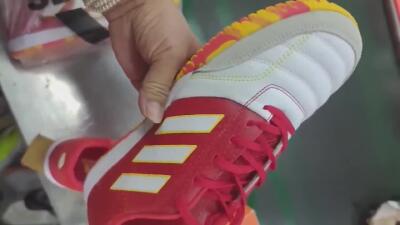 Adidas Top Sala IC Low-Tops Football Shoes - White/Red/Yellow