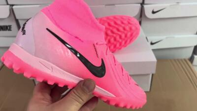 Nike Phantom Luna 2 Elite TF High-Tops Football Shoes - Pink/Black/White