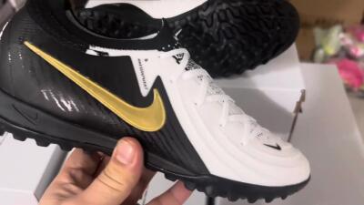 Nike Phantom Luna Elite TF Low-Tops Football Shoes - White/Black/Gold