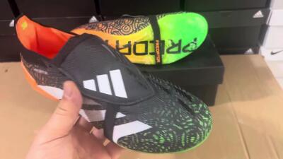 Adidas Predator Elite Foldover Tongue FG Low-Tops Football Boots - Black/White/Green