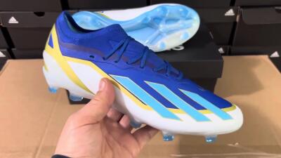 Adidas X Crazyfast.1 Messi FG Low-Tops Football Boots - Blue/Jade/Gold/White