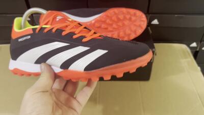 Adidas Predator 24 Elite TF Low-Tops Football Shoes - Black/White/Orange