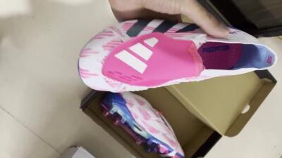 Adidas Predator Elite Foldover Tongue FG Low-Tops Football Boots - White/Blue/Pink