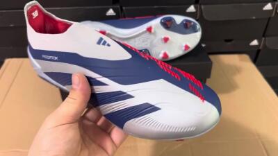 Adidas Predator Accuracy+ Laceless FG Low-Tops Football Boots - Silver/Blue/Red