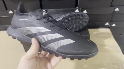Adidas Predator 24 Elite TF Low-Tops Football Shoes - Black/Silver/Black