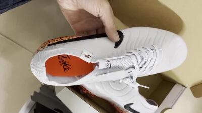 Nike Tiempo Legend 10 Elite FG Low-Tops Football Boots - White/Black/Leopard/Gold