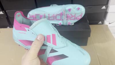 Adidas Predator Elite Foldover Tongue FG Low-Tops Football Boots - Jade/Red/Pink