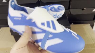 Adidas Predator Elite Foldover Tongue FG Low-Tops Football Boots - Blue/white/Beige